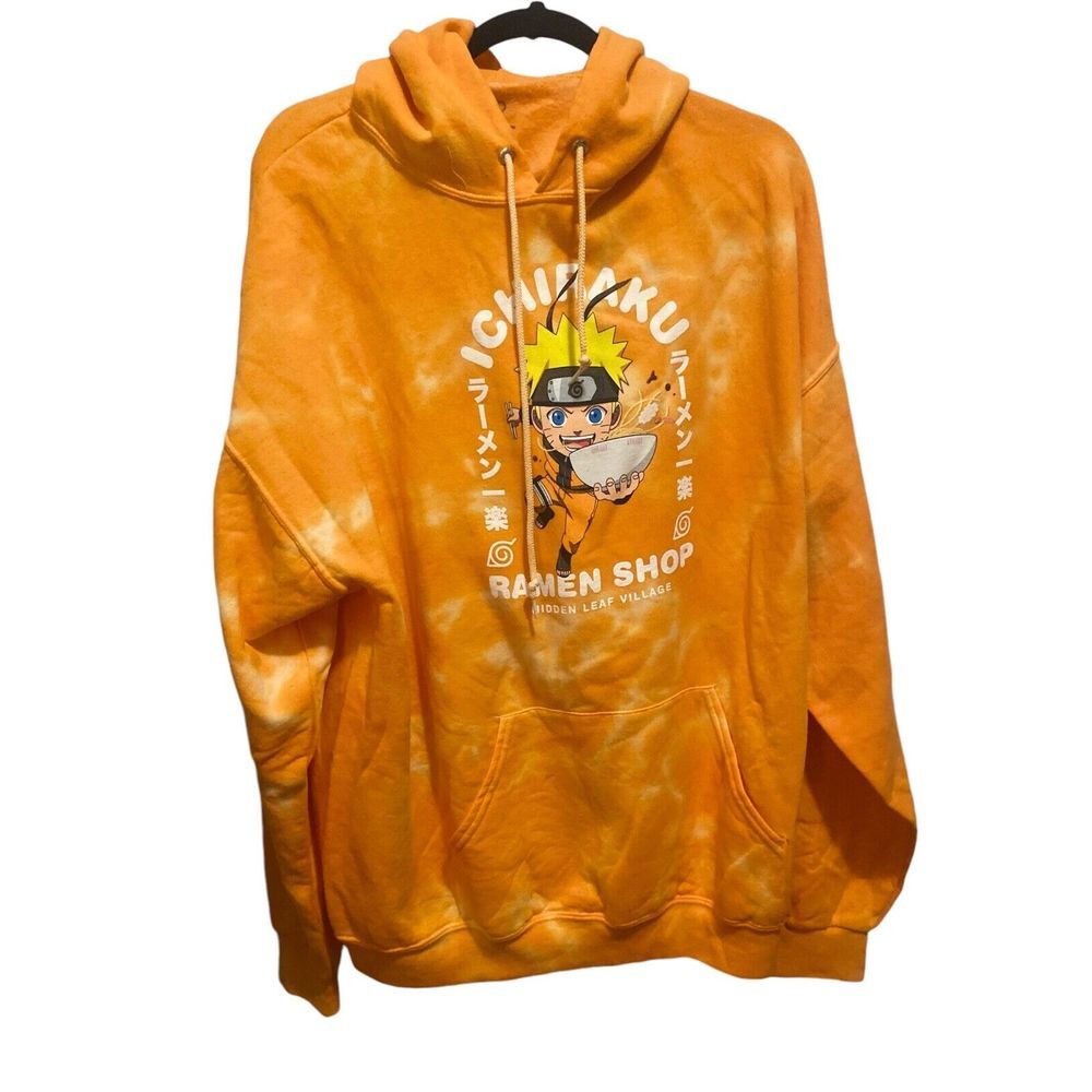 Naruto‎ Shippuden Anime Men's Ichiraku Ramen Shop Tie-Dye Hoodie Size 2XL NWT